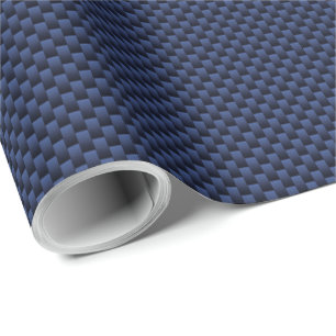 Royal Blue Automotive Carbon Fiber Weave Stil Presentpapper