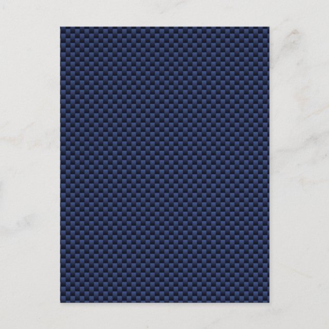Royal Blue Automotive Kolfiber Vävd Tryck Vykort (Framsida)