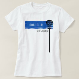Royal Blue Banner med Lacrosse Stick T Shirt
