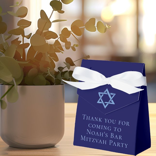 Royal Blue Bar Mitzvah-fest Star of David Presentaskar (Skapare uppladdad)