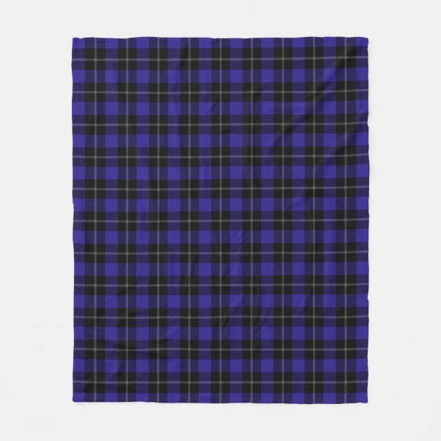 Royal Blue Black Play Fleecefilt (Framsidan)