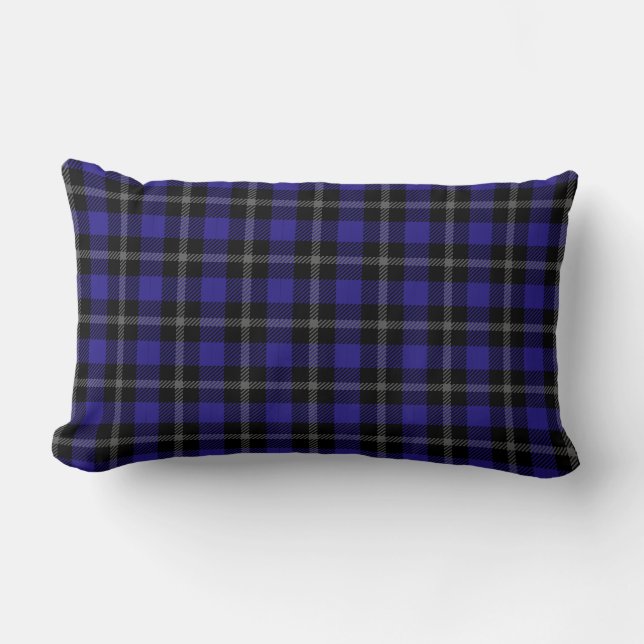 Royal Blue Black Play Lumbarkudde (Framsida)