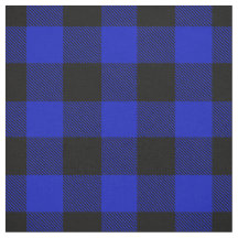 Royal Blue Black XL Buffalo Check Play Tartan