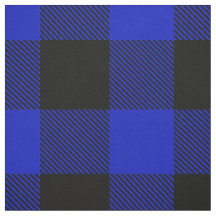 Royal Blue Black XXL Buffalo check Tartan