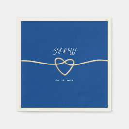 Royal Blue Bröllop Pappersservett