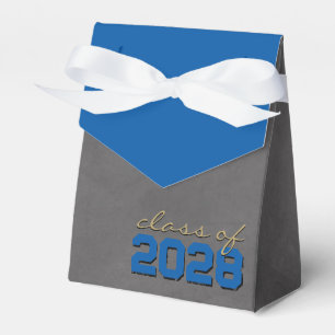 Royal Blue & Bronze Chalkboard Gradu Gift Boxes Presentaskar