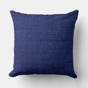 Royal blue Burlap Rustic Linen Kudde