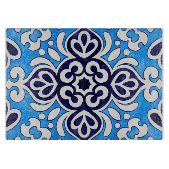 Royal Blue Ceramic Classic Geometric Mosaic  (Framsidan)