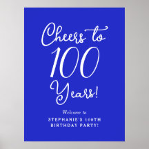 Royal Blue Cheers till 100 års födelsedag Välkomna