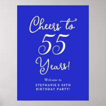 Royal Blue Cheers till 55 års födelsedag Välkomna