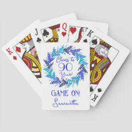 Royal Blue Cheers till 90 års Födelsedagsfest Casinokort