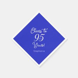 Royal Blue Cheers till 95 års 95:e Födelsedagsfest Pappersservett