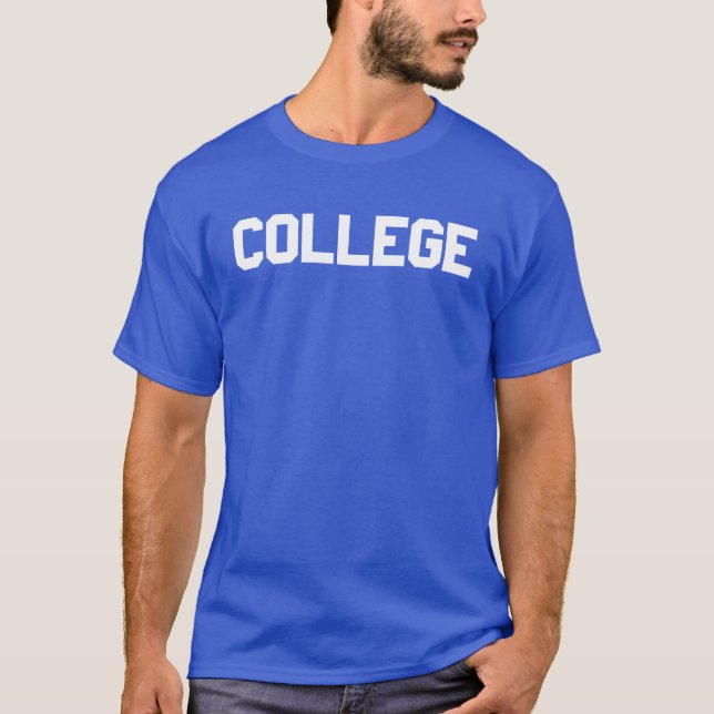 Royal Blue College T Shirt (Framsida)