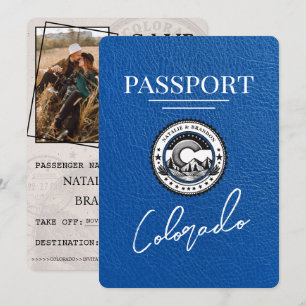 Royal Blue Colorado Passport Spara datum Datumet