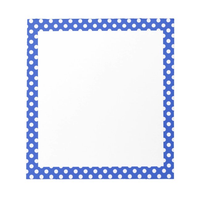 Royal Blue Combination Polka dots av STaylor Anteckningsblock (Framsida)