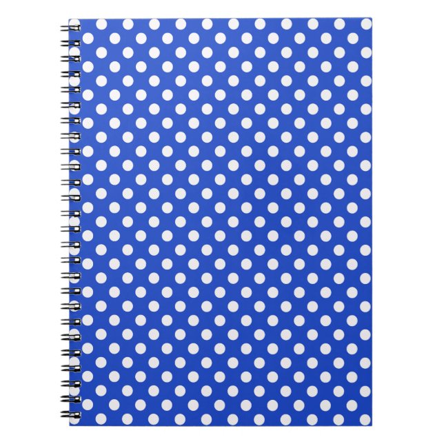 Royal Blue Combination Polka dots av STaylor Anteckningsbok (Framsidan)