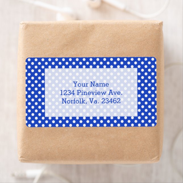 Royal Blue Combination Polka dots av STaylor Fraktsedel (Insitu)