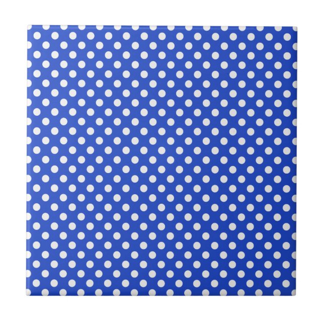 Royal Blue Combination Polka dots av STaylor Kakelplatta (Framsidan)