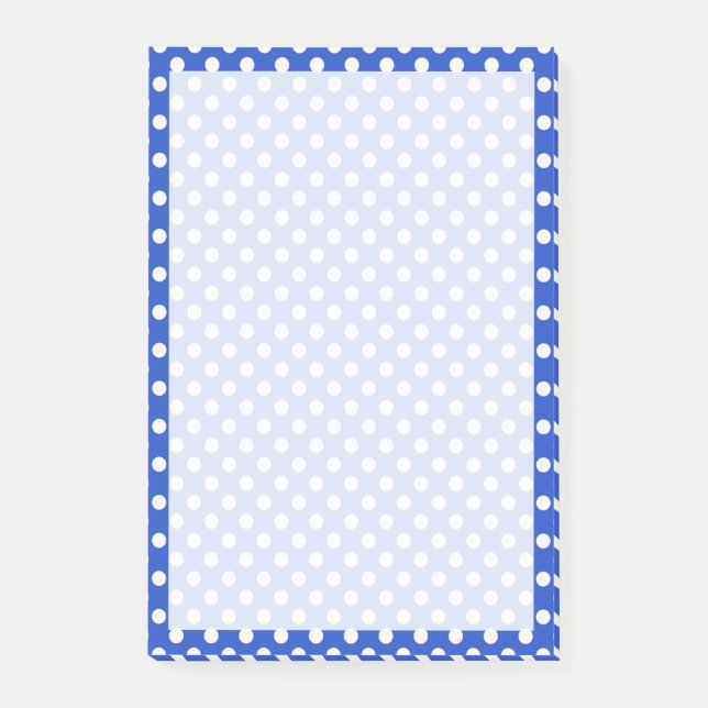Royal Blue Combination Polka dots av STaylor Post-it Block (Framsida)