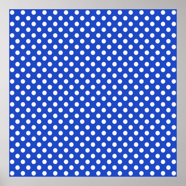 Royal Blue Combination Polka dots av STaylor Poster (Framsidan)