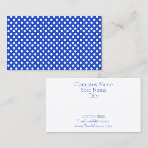 Royal Blue Combination Polka dots av STaylor Visitkort