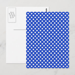 Royal Blue Combination Polka dots av STaylor Vykort