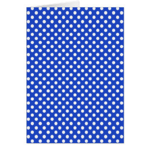 Royal Blue Combination Polka dots by STaylor Hälsningskort