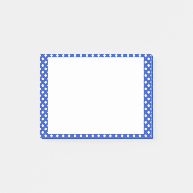 Royal Blue Combination Polka dots by STaylor Post-it Block (Framsida)