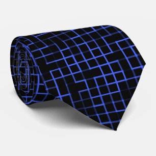 Royal Blue - Coola Avslappnad Oregelbunden Mönster Slips