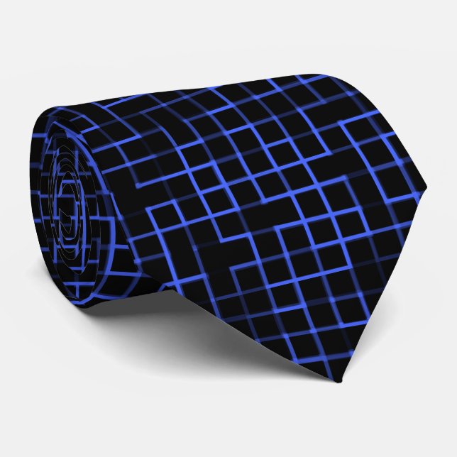 Royal Blue - Coola Avslappnad Oregelbunden Mönster Slips (Rullad)