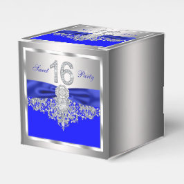 Royal Blue Diamond Sweet 16 Presentaskar