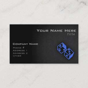 Royal Blue Dice Visitkort