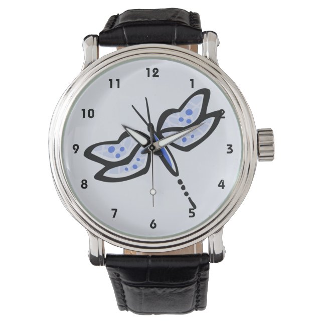 Royal Blue Dragonfly Armbandsur (Framsida)