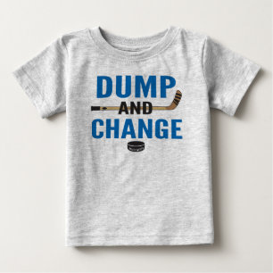 Royal Blue Dump and Change Hockey Baby T Shirt