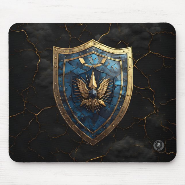 Royal Blue Eagle Crest Gaming Musmatta (Framsidan)