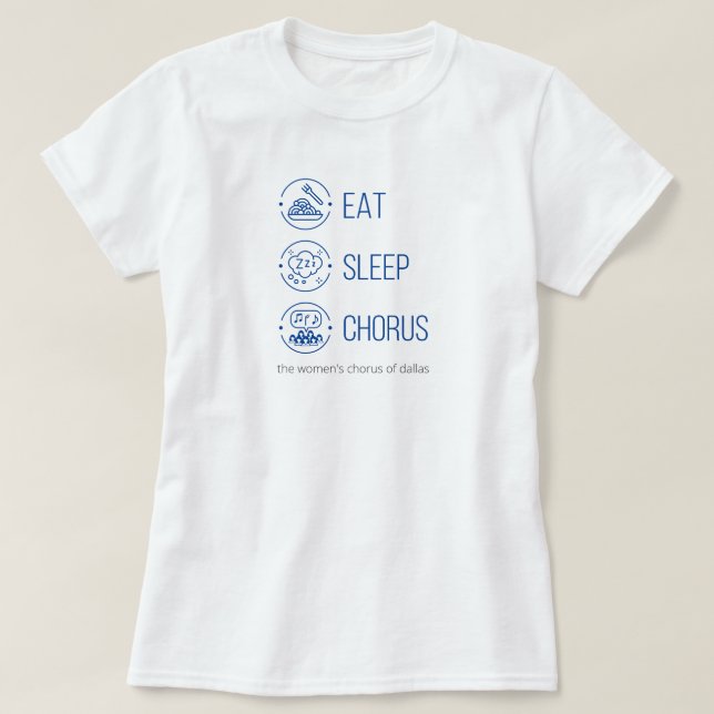 Royal Blue Eat. Sov. Chorus. T-Shirt (Design framsida)