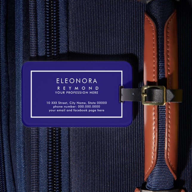 Royal Blue-Elegant Bagagebricka (Framsida Insitu 4)