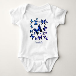 Royal Blue Elegant Whimsique Butterflies T Shirt