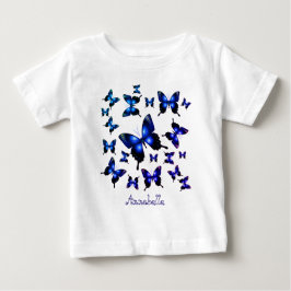 Royal Blue Elegant Whimsique Butterflies T Shirt