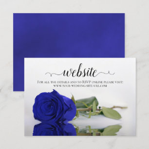 Royal Blue eller Cobalt Ro Elegant bröllop webbpla Tilläggskort