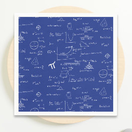 Royal Blue Equations Graphics Studenten Napkins Pappersservett