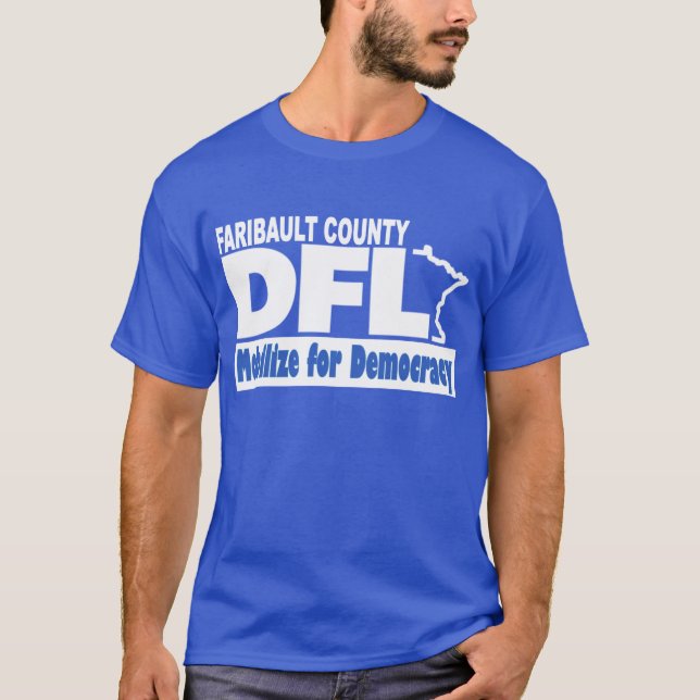 Royal Blue Faribault Co. DFL T-Shirt (100 % bomull (Framsida)