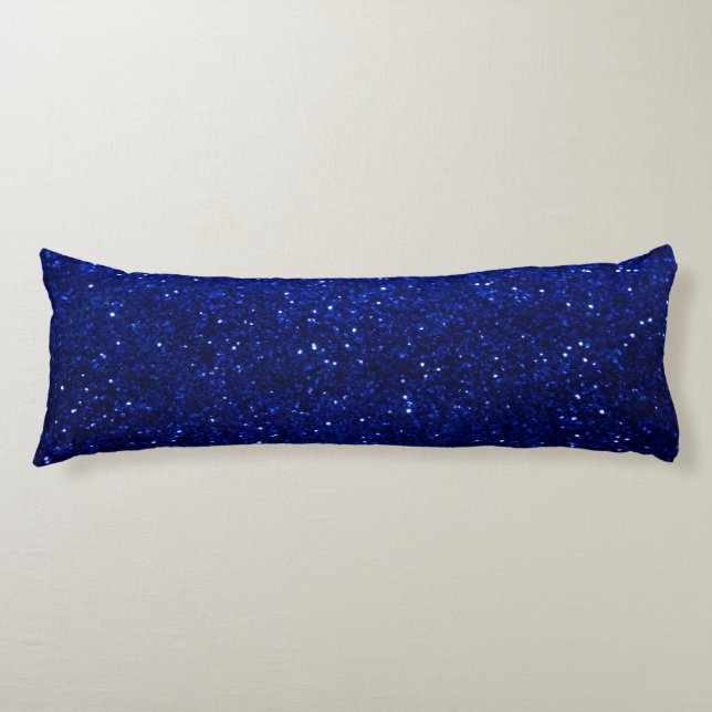 Royal Blue Faux Glitter Body Pillow Kroppskudde (Framsidan)