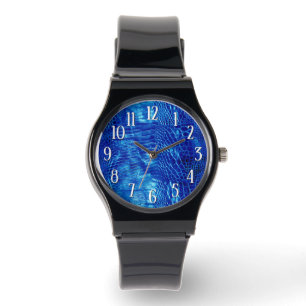 Royal Blue Faux Leather Armbandsur