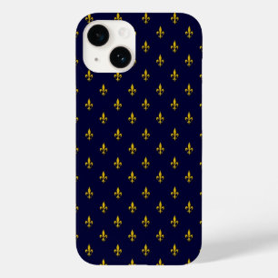 Royal Blue Fleur De Lis Mönster