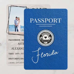 Royal Blue Florida Passport Spara datum Datumet