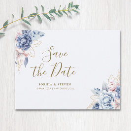 Royal Blue Flowers  Wedding  Vykort