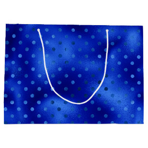 Royal Blue Foil Hanukkah Large Gift Bag