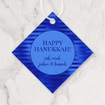 Royal Blue Foil Stripe Hanukkah Personlig