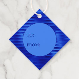 Royal Blue Foil Stripe to from Hanukkah Gåvor Etiketter